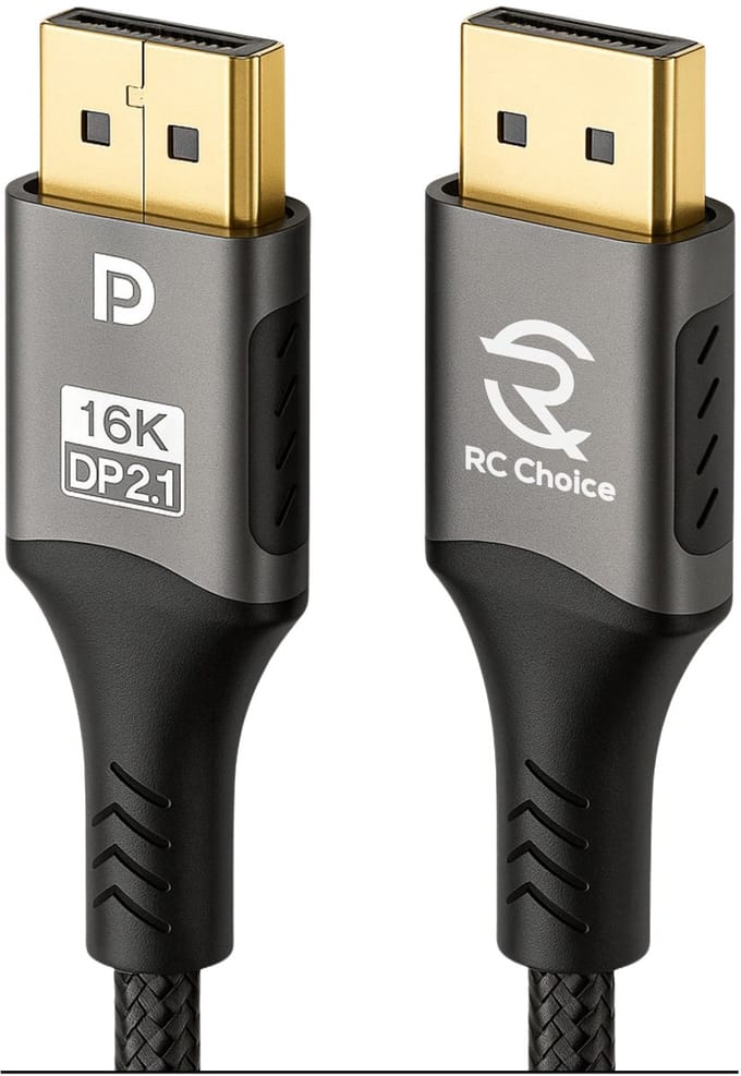 DisplayPort naar DisplayPort Kabel - 16K 120Hz - 2 Meter - Sterk en Flexibel Nylon