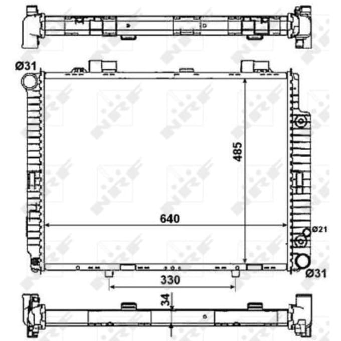 Radiator, motorkoeling NRF 58159
