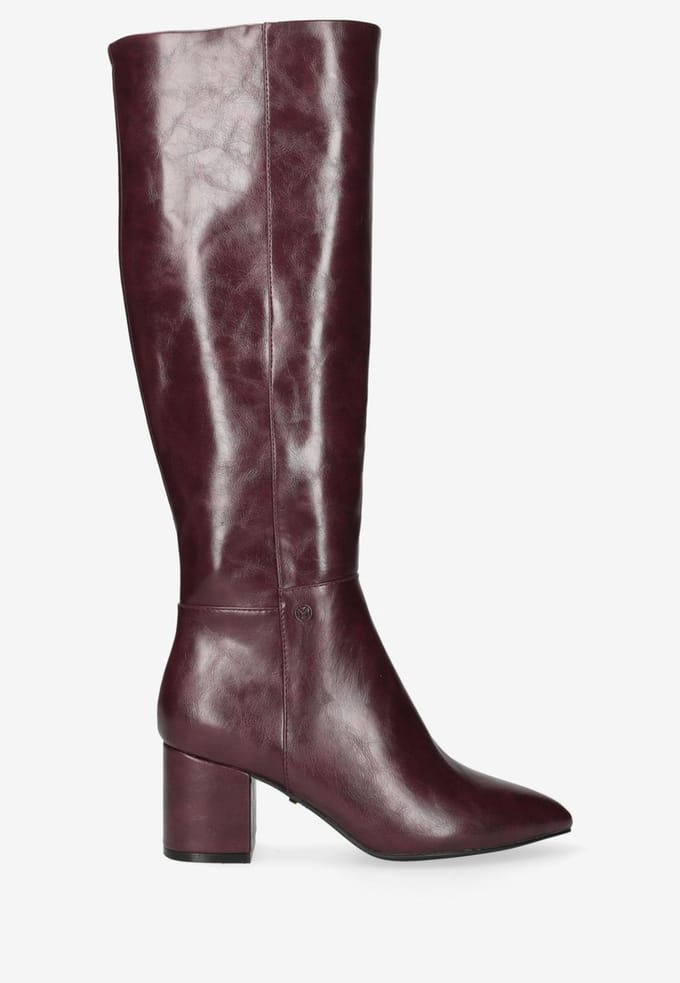 Mexx Heeled High Boot Pluck Mila Burgundy Red Dames - Maat 37