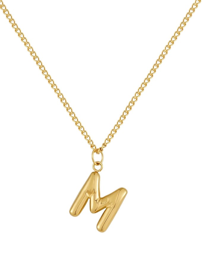 good.designs Ketting met bubbel-initialen hanger M