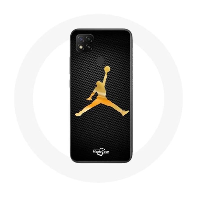 Coque - Maniacase - Xiaomi Redmi 9C - Souple - Jaune - Michael Jordan logo jaune