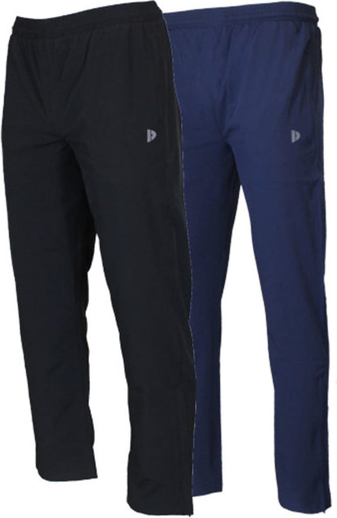 2-Pack Donnay - 2-way Stretch trainingsbroek (Alex) - Sportbroek - Heren - Black/Navy (919) - maat M