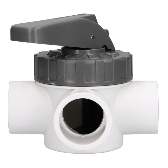 3-Weg Zwembadklep Zwembad Spa Omleidingsklep Vervangingsaccessoire KoppelingenV40?3A gray