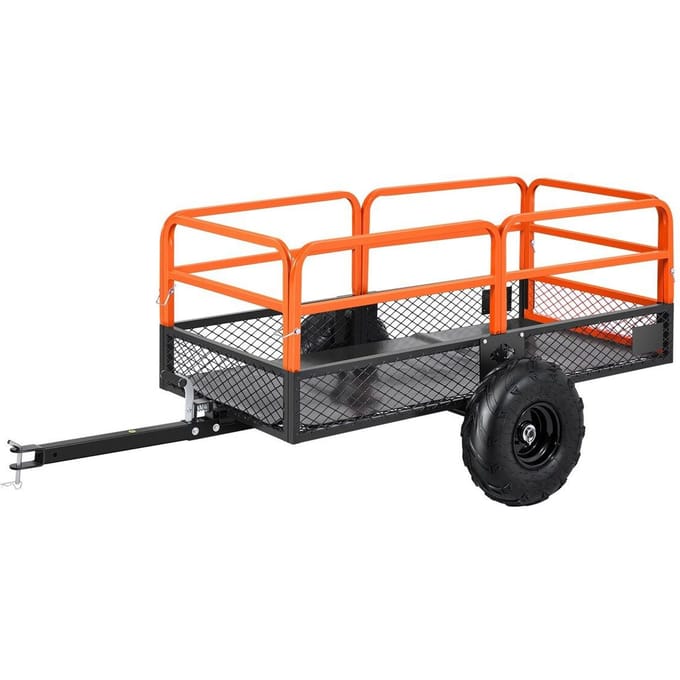 Kippertrailer 1600 lbs 22 Cu. Ft Aanhanger Stalen Tuin Werf Trailer Kar