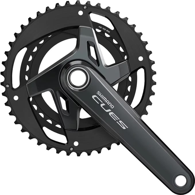 Shimano Cues Hollowtech U8000-2 Crankstel Zilver 175 mm / 46/32t