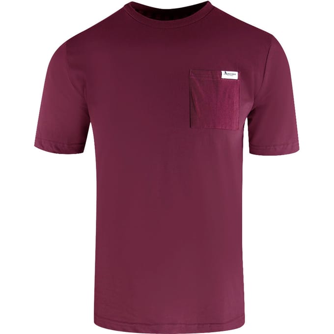 Aquascutum Active Klein Zakje Burgundy T-shirt