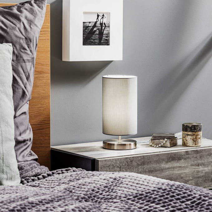 Brilliant Claire 13247/22 Bedlamp Spaarlamp, Halogeen E14 40 W Grijs