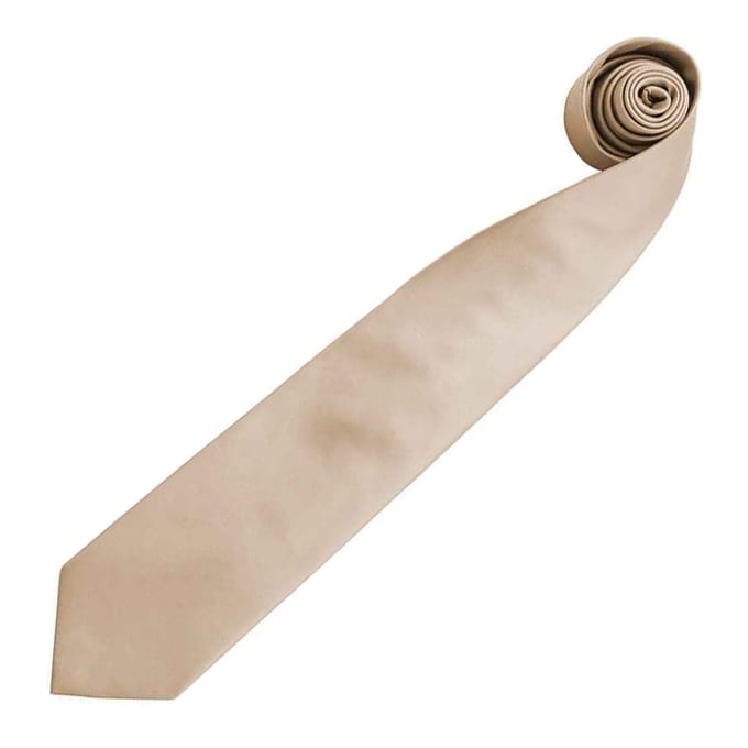 Premier Mannen “Kleuren” Effen Mode / Zakelijk Stropdas (Khaki)