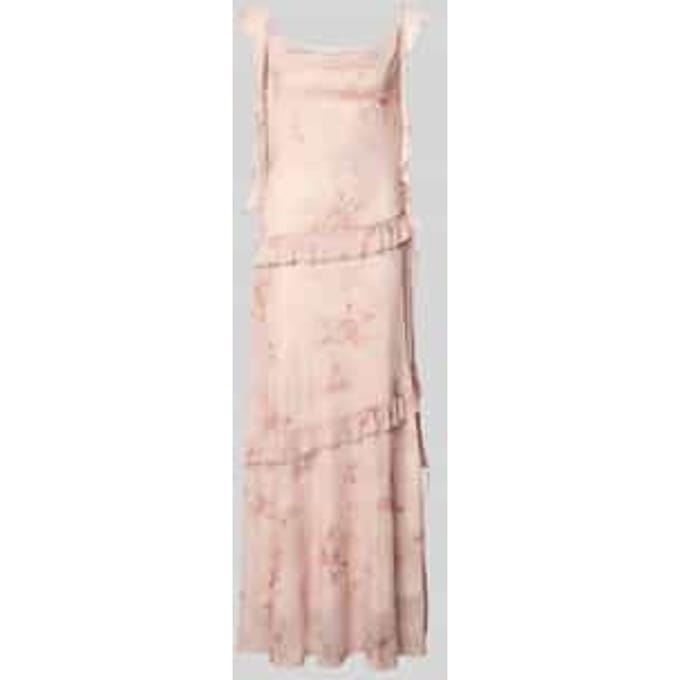 Maxi-jurk van mesh model 'Adelle'