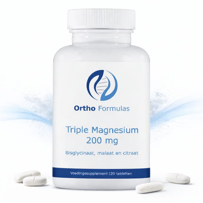 Triple Magnesium Tabletten – Magnesium Complex – Spieren, Zenuwen & Energie – 200 mg – 120 Vegan Tabletten