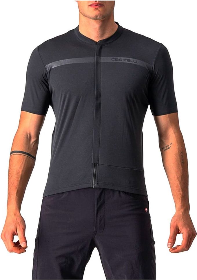 Castelli Unlimited Allroad Korte Mouw Wielertrui Zwart M Man