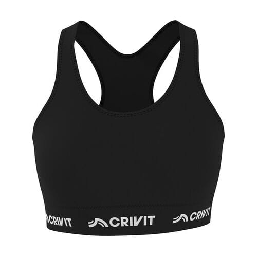 CRIVIT Dames sport-bh, seamless (Zwart, M (40/42))