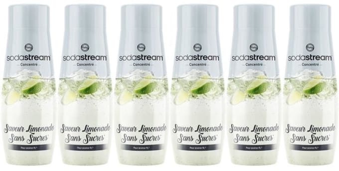 SODASTREAM Concentraten - Set van 6 suikervrije limonadeconcentraten - Tot 54L drank - 440 ml