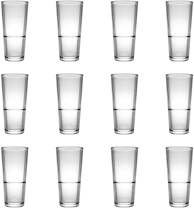 Pasabahce - Longdrinkglazen - Grande Sunray - 46 cl - Glazen - Waterglas - 12 stuks