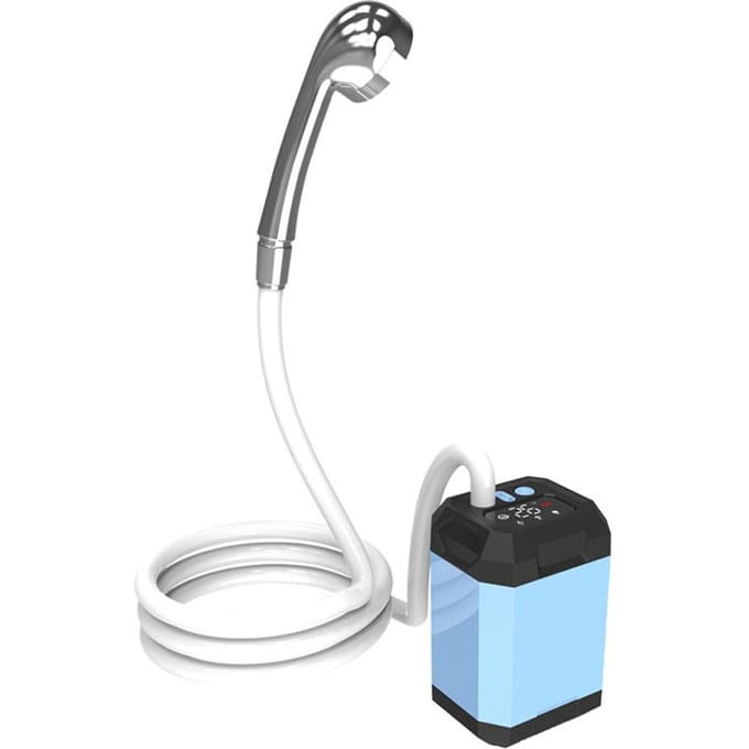 Draagbare draadloze campingdouche Buiten elektrische douchepomp Oplaadbare douche Grote capaciteit One mode  5400mAh blauw