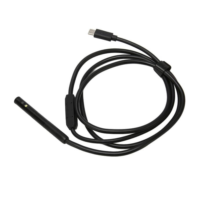 Endoscope sans fil à double objectif WiFi HD 2MP Caméra d'inspection Zoomable Mise au point IP67 Étanche Double 1m / 3.3ft black
