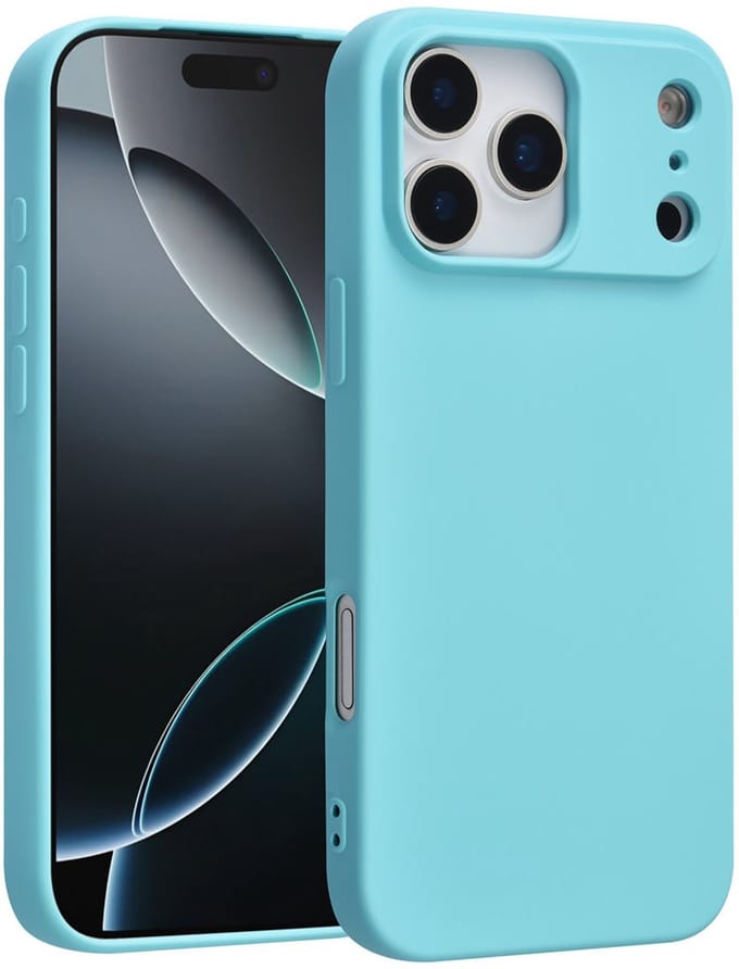 TUNIQ Back cover voor iPhone 17 Pro Max - Coral Blue - Slank & Antislip - Verhoogde Randen