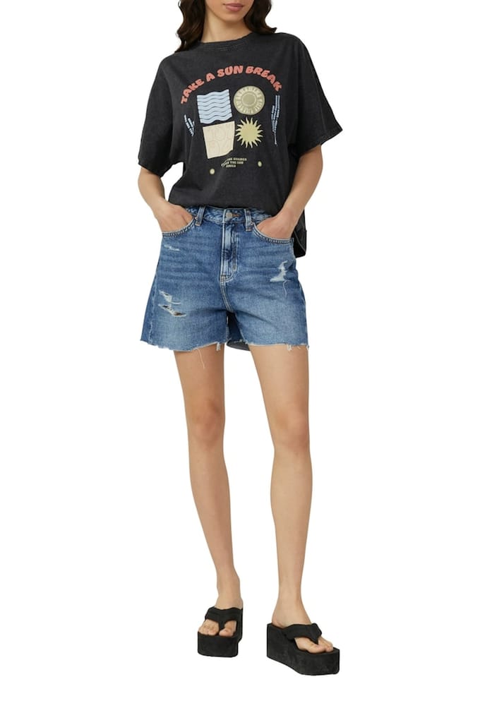 s.Oliver Qs Jeans Shorts Blue Denim Maat: 44 | Korte Broeken Outlet | Dames | Blauw