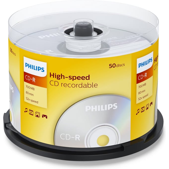 CD-R Philips 80Min 700MB 52x SP 50 stuks
