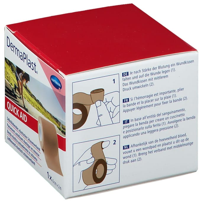 Hartmann Dermaplast Quick Nude 6cmx2m 1 Pleister