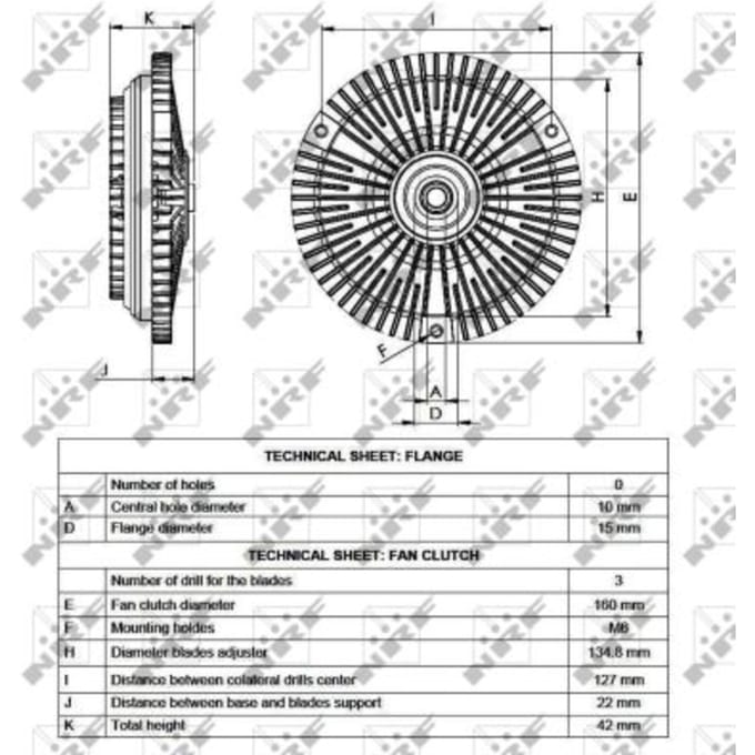Koppeling, radiatorventilator NRF 49536