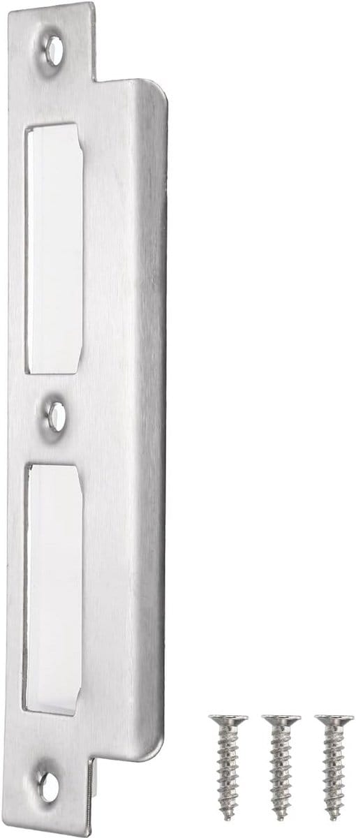 Sluitplaat voor Deurkozijn 155x35mm RVS - Grendel Sluitplaat Zilver - Robuust Deurbeslag