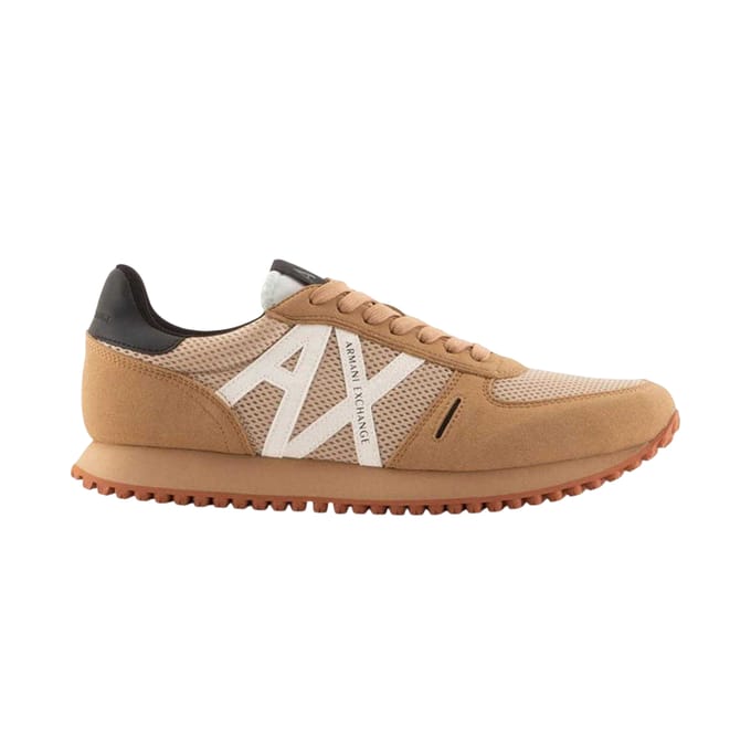 Armani Exchange Heren AX Suède Trainers (Tan)