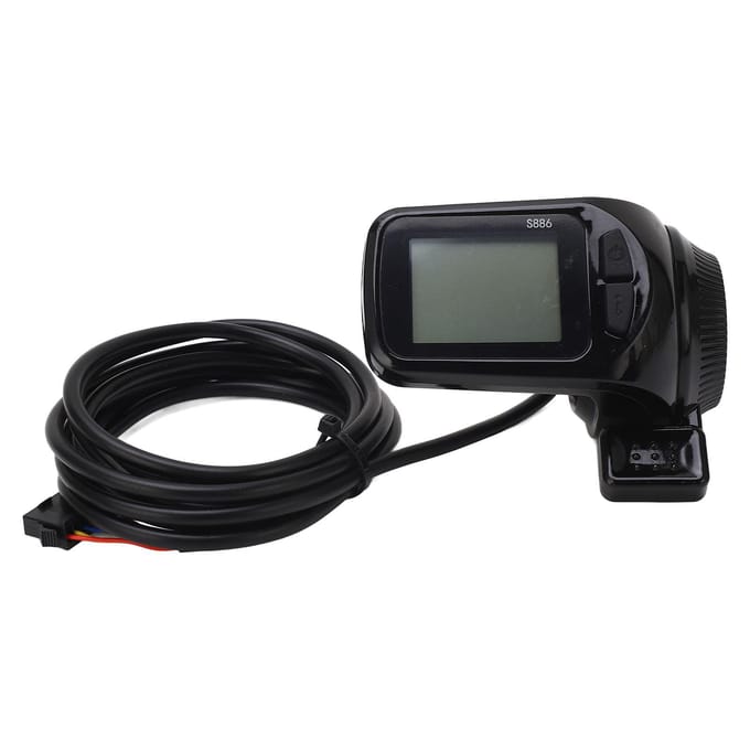 S886 LCD-displaypaneel Lichtgewicht Waterdicht LCD-displaypaneel met Duimgashendel Koplamp black