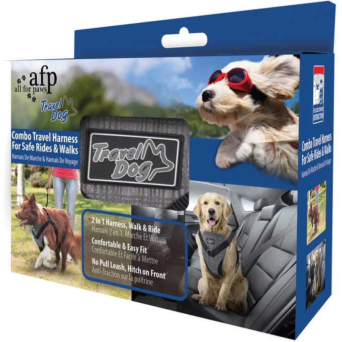 All For Paws Honden Autogordel - Hondenautoaccessoire - Grijs 61-89/71-112 Cm