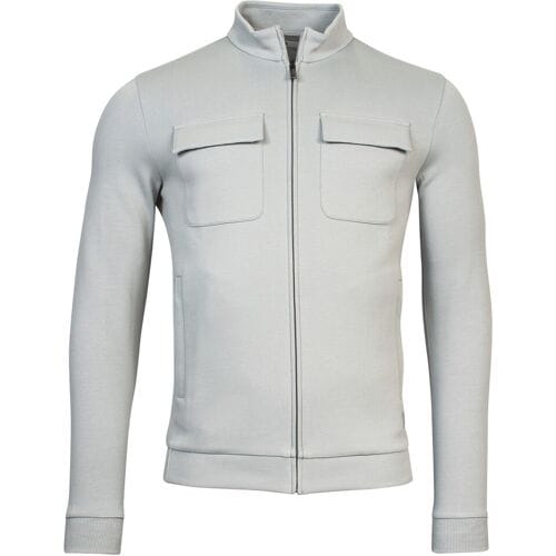 Thomas Maine Vest Sweat Cardigan Jacket Zip Doubleface Interlock Ice Green / male
