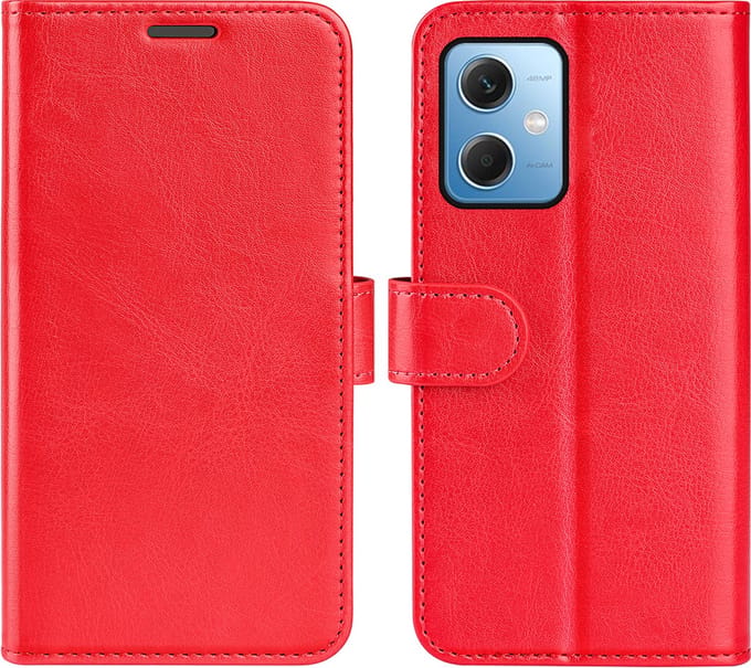 MobyDefend Hoesje - Geschikt voor Xiaomi Redmi Note 12 5G - Wallet Book Case (Sluiting Achterkant) - Rood