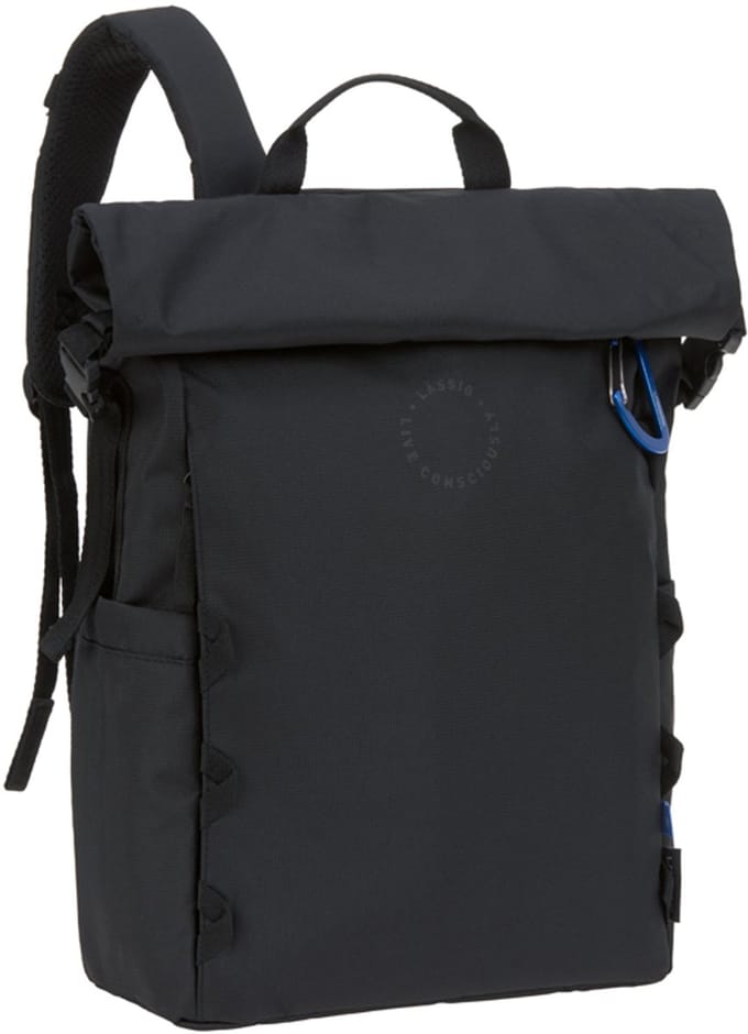 LÄSSIG Luiertas Outdoor Rolltop - Rugzak - Zwart