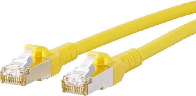Metz Connect 1308453077-E RJ45 Netwerkkabel, patchkabel CAT 6A S/FTP 3.00 m Geel Snagless 1 stuk(s)