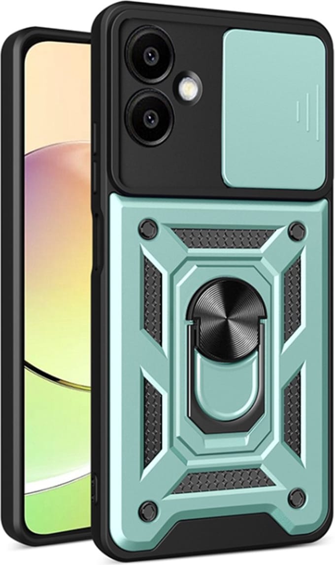Hoesje geschikt voor Samsung Galaxy A06 4G/5G - Techsuit Camshield Back Cover - Groen