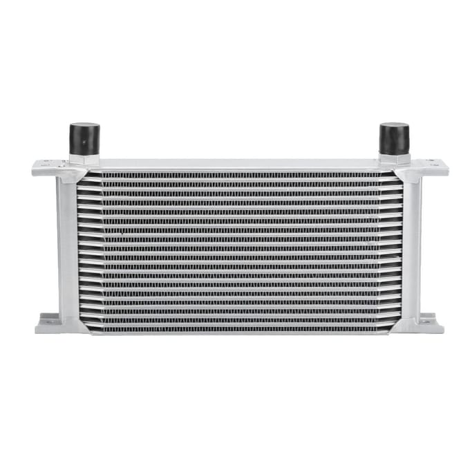 Radiateur Refroidisseur d'Huile Moteur Type Britannique 19 Rangées Système de Refroidissement Argent