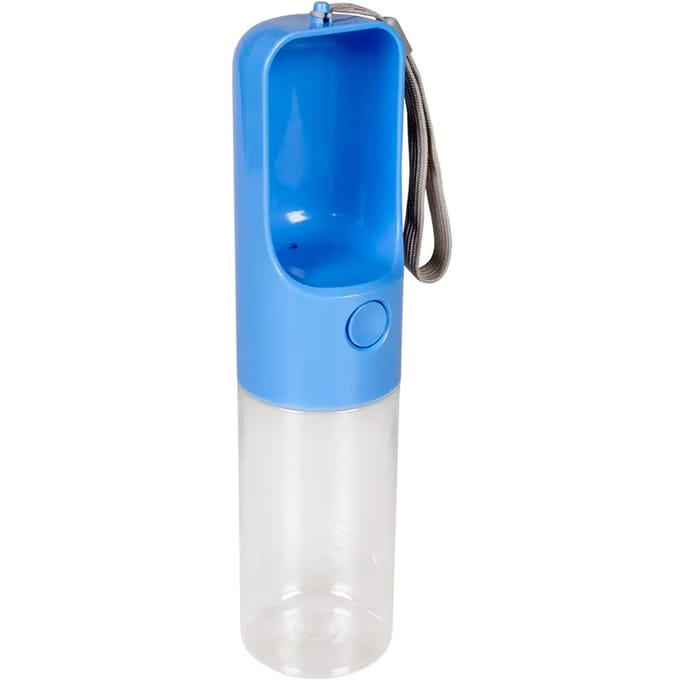 Duvoplus - Waterfles - Hond - Drinkfles 450ml - 28,5x6,5x6,5 Blauw - 1st