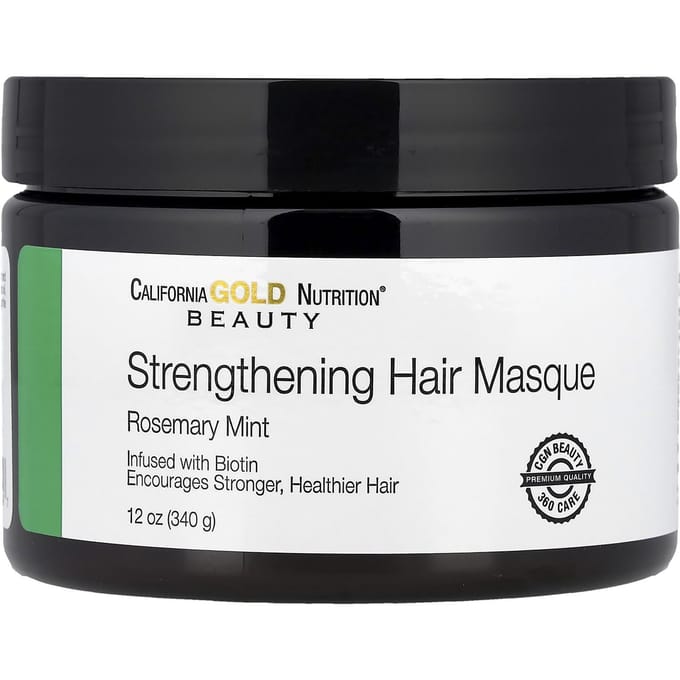 Schoonheid, Haarkracht Masker, Biotine, Rozemarijn Munt, 340G(12oz) black