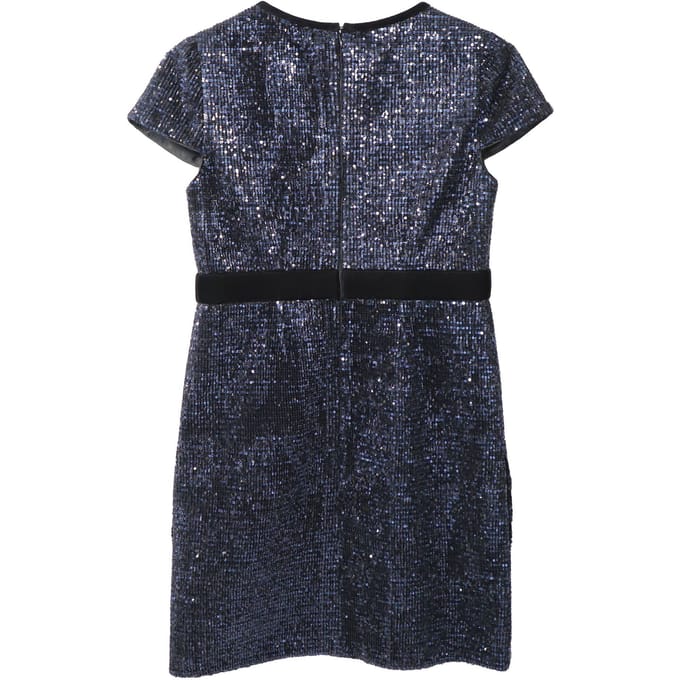 Maje Glanzende Mini Jurk in Marineblauwe Pailletten