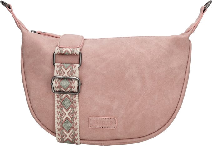 Beagles Malaga Crossbody Schoudertas - Trendy Schouderband - Lichtroze