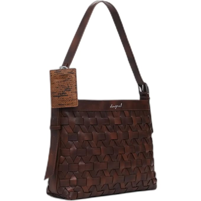 Desigual schoudertas Argon Camel Buxton Bag Leather West bruine