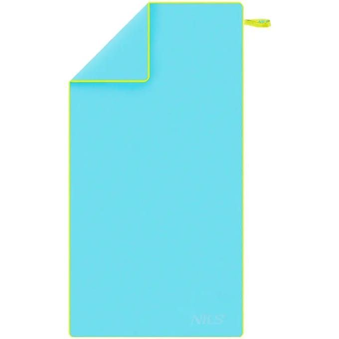 NILS Microvezel Handdoek - Blauw/Groen - 140 x 70 cm