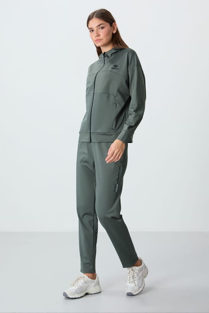 Dames Hoody Zip Sweatshirt en Broek Set