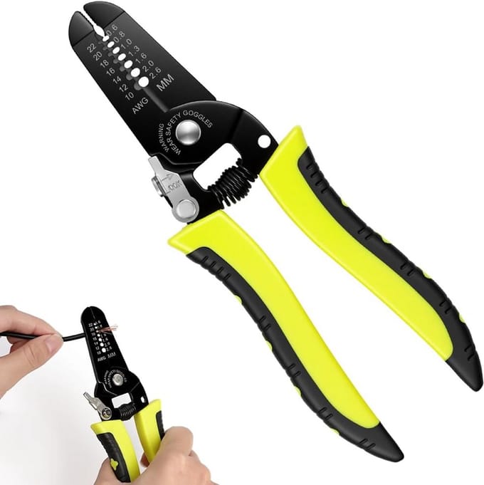 Draadstripper Multifunctioneel - Handtool Stripper - Kleine Klussen - Ergonomisch Ontwerp - 10-22 AWG - Zwart