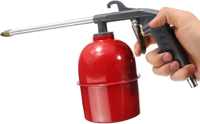 Motorluchtspuit - Hogedrukspuit Auto - Motor Reinigen - Ergonomisch Ontwerp - 40 cm - Rood