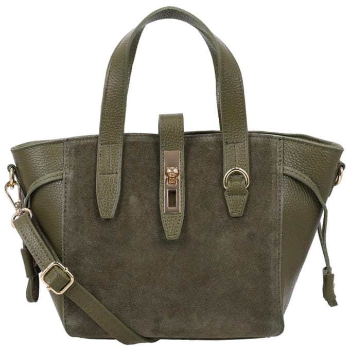 Charm London Medium Schoudertas Dames - Suede - Charm London - Groen