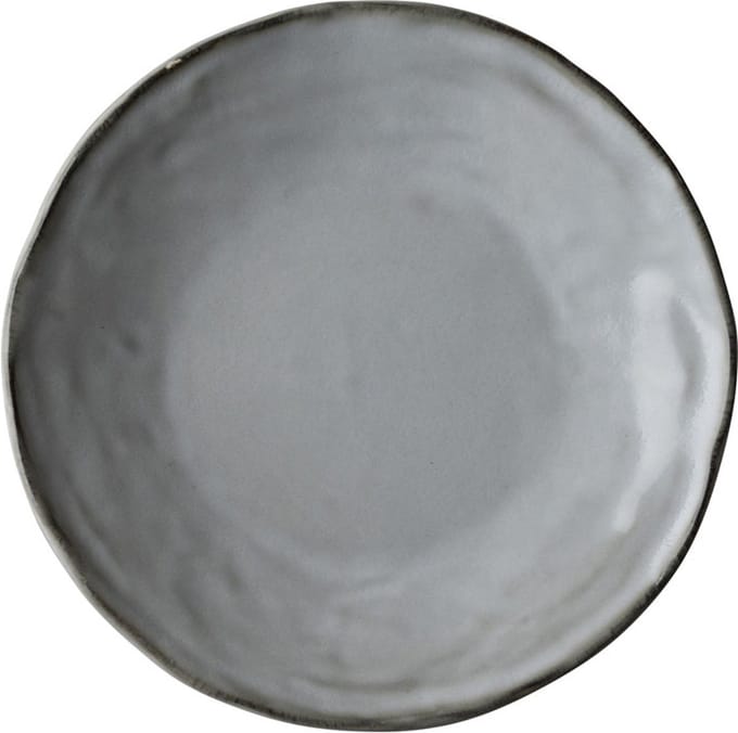 Dutch Rose Organic Borden - Ø 17cm - Stoneware Handgemaakt - Licht Grijs