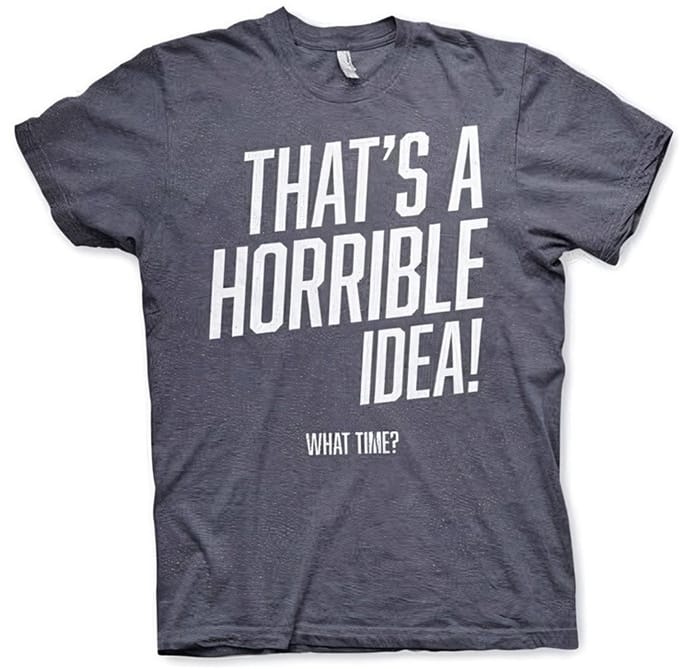 Hybris That's A Horrible Idea, What Time? T-shirt Navy-Heather