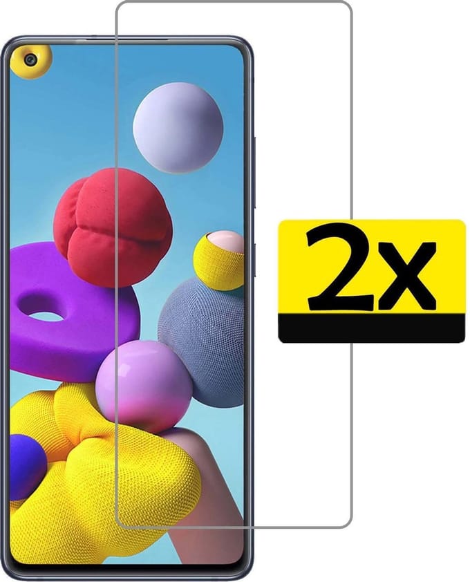 Screenprotector - Geschikt voor Samsung Galaxy A21s - 2 Stuks - Extra Sterk - Beschermglas - Gehard Glas - Tempered Glass - Screen Protector