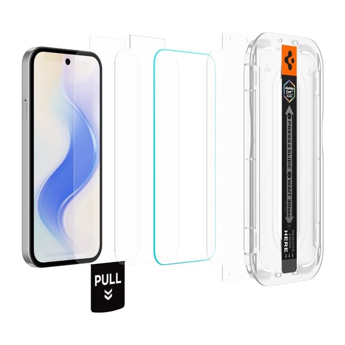 Spigen Screen Protector Geschikt voor Google Pixel 10a - EZ Fit GLAS.tR - 9H Tempered Glass - Case Friendly - Gemakkelijke Installatie - 2-Pack