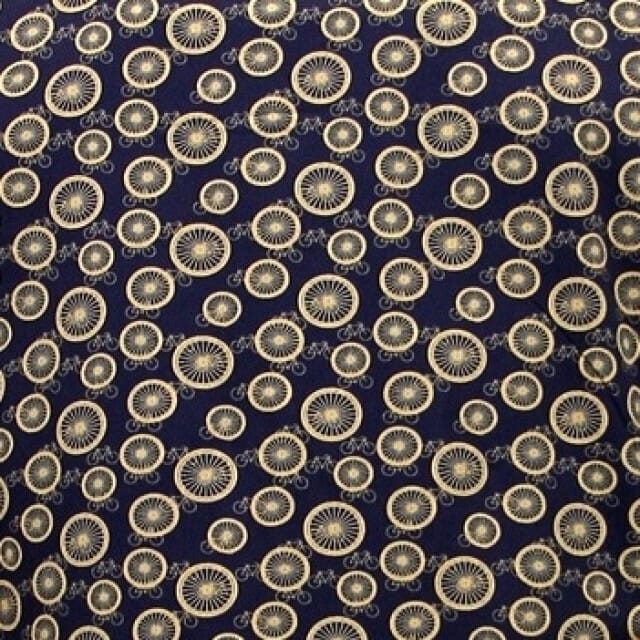 Luxe Satijn Overhemd Fiets Print - 3094 - Bruin